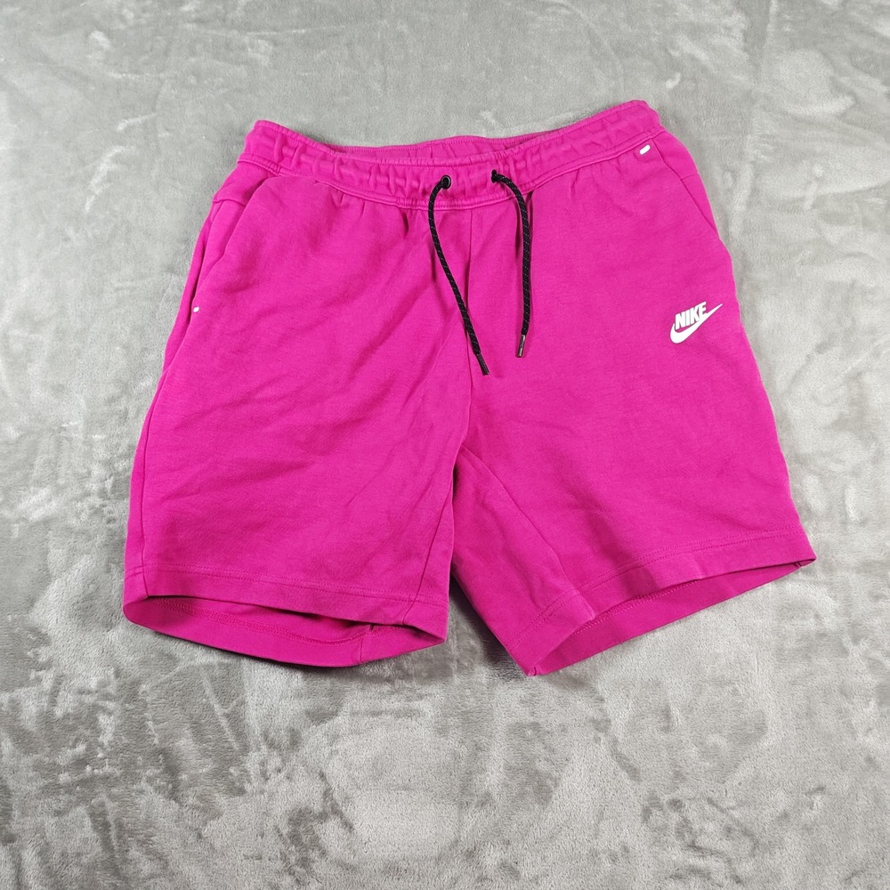 Nike Shorts Mens Medium Pink Sportswear Tech Fleece Warmup CU4503 615 Training